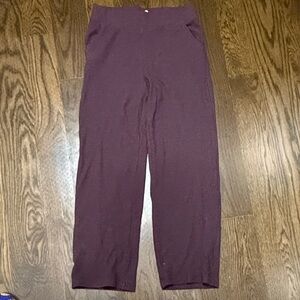 Zella Burgundy Cozy Knit Waffle Pants